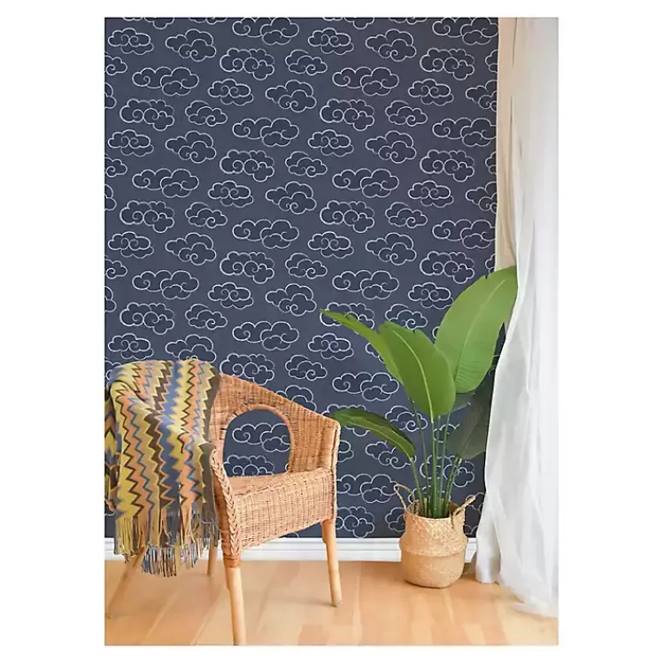Navy Cloudy Skies Peel & Stick Wallpaper>Kirklands Home Discount