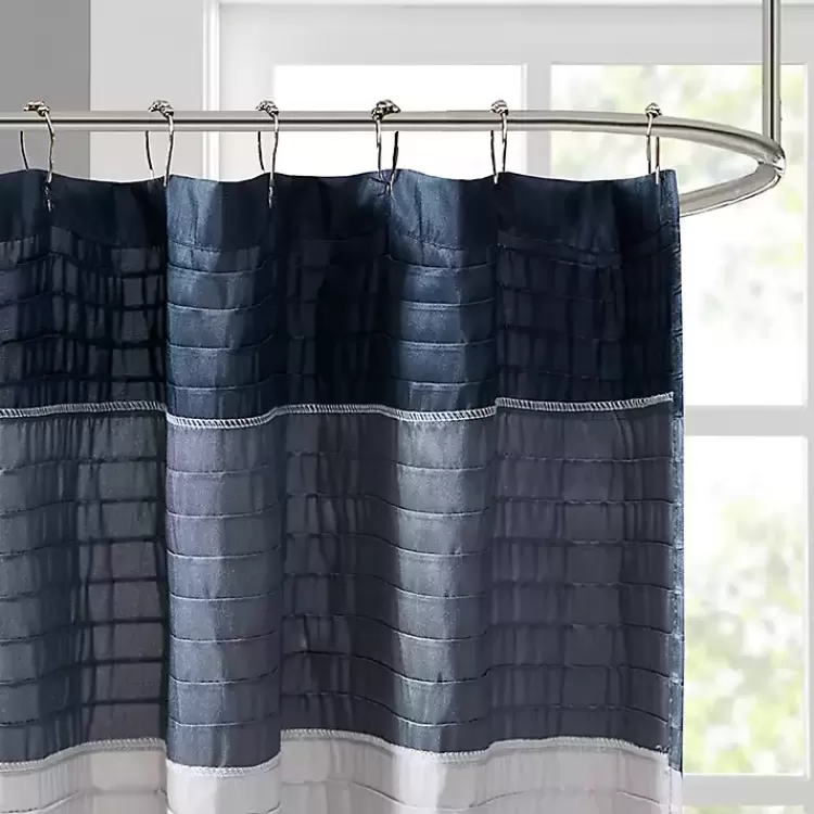 navy_colorblock_silky_shower_curtain_2.webp Navy Colorblock Silky Shower Curtain>Kirklands Home Best