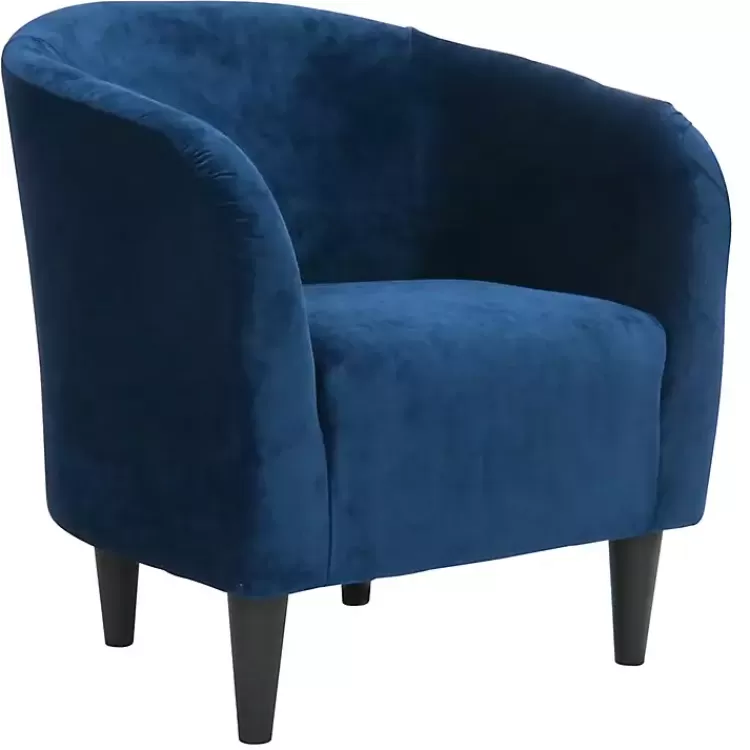Navy Curved Tub Accent Chair>Kirklands Home Clearance