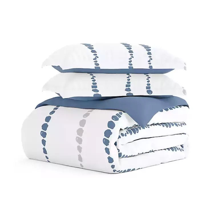 Navy Dots Reversible 3-pc. King Duvet Cover Set>Kirklands Home Flash Sale