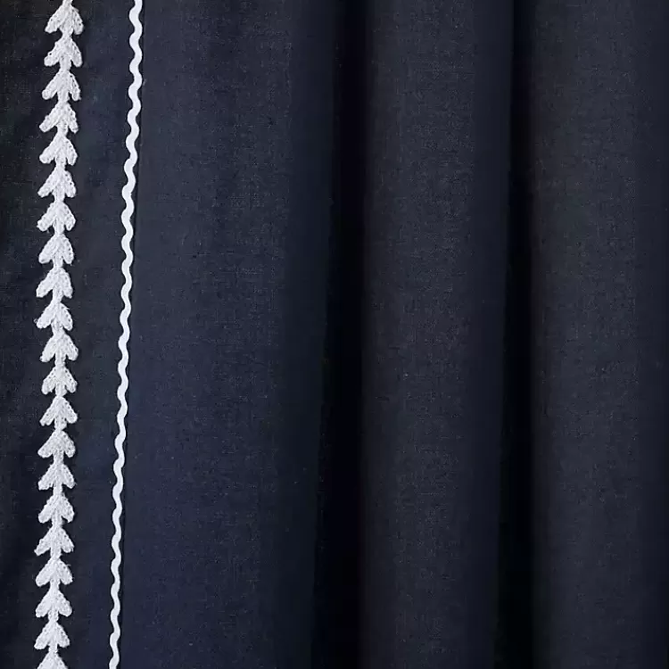 navy_embroidered_ric_rac_curtain_panel__in_4.webp Navy Embroidered Ric Rac Curtain Panel, 84 in.>Kirklands Home Online
