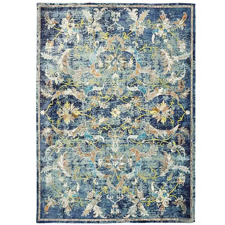 Navy Faded Floral Area Rug, 5x8>Kirklands Home Cheap