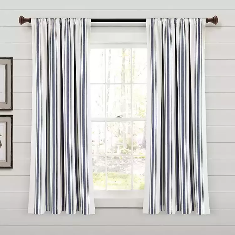 Navy Farmhouse Stripe Curtain Panels, Set of 2>Kirklands Home Cheap
