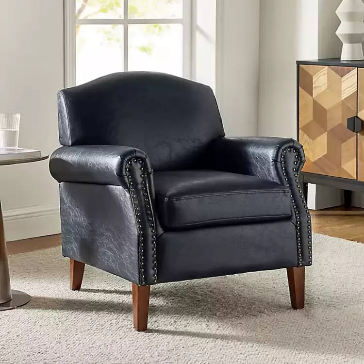 navy_faux_leather_nailhead_taylor_armchair_2.webp Navy Faux Leather Nailhead Taylor Armchair>Kirklands Home Shop