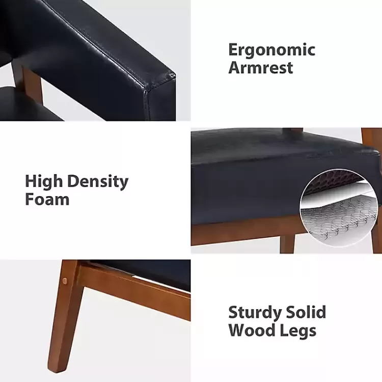 navy_faux_leather_nicki_accent_chair_3.webp Navy Faux Leather Nicki Accent Chair>Kirklands Home Clearance
