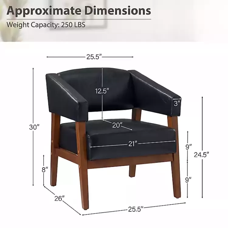 navy_faux_leather_nicki_accent_chair_6.webp Navy Faux Leather Nicki Accent Chair>Kirklands Home Clearance