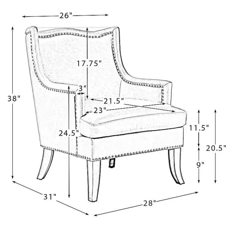 navy_faux_leather_wingback_accent_chair_2.webp Navy Faux Leather Wingback Accent Chair>Kirklands Home Shop