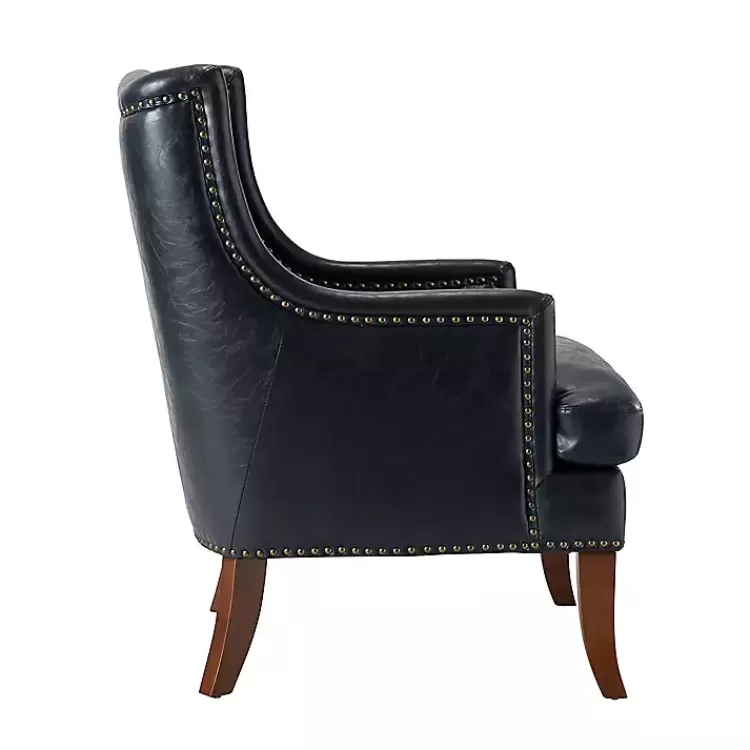 navy_faux_leather_wingback_accent_chair_3.webp Navy Faux Leather Wingback Accent Chair>Kirklands Home Shop