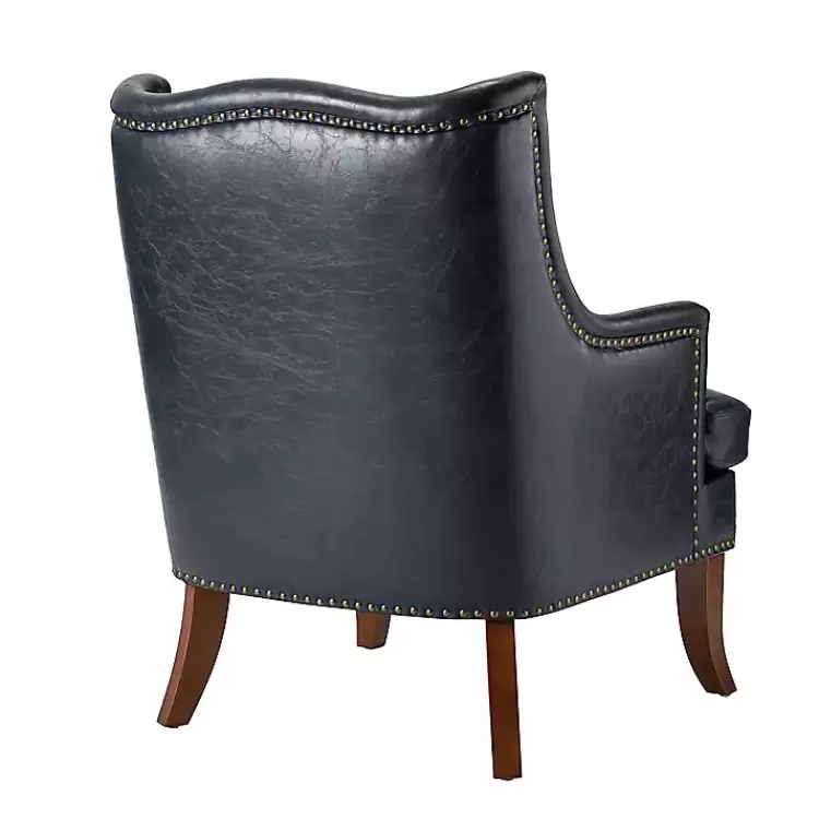 navy_faux_leather_wingback_accent_chair_4.webp Navy Faux Leather Wingback Accent Chair>Kirklands Home Shop