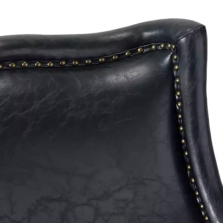 navy_faux_leather_wingback_accent_chair_6.webp Navy Faux Leather Wingback Accent Chair>Kirklands Home Shop
