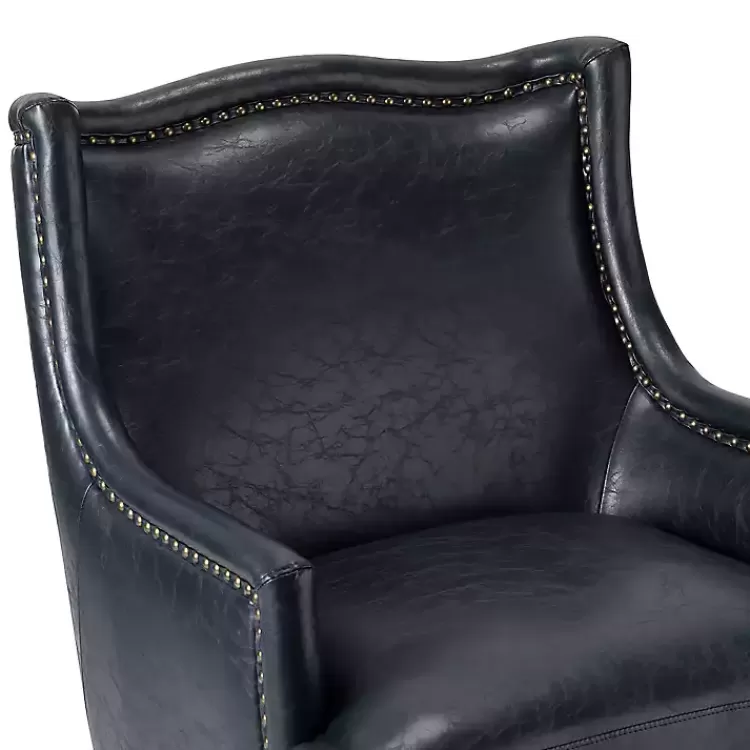 navy_faux_leather_wingback_accent_chair_8.webp Navy Faux Leather Wingback Accent Chair>Kirklands Home Shop
