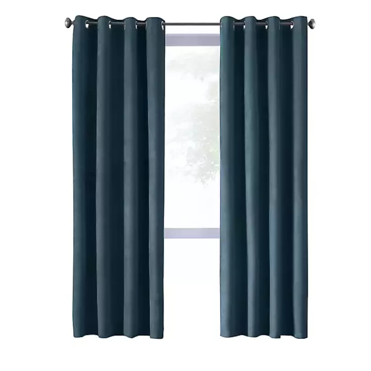 Navy Faux Suede Blackout Curtain Panel, 84 in.>Kirklands Home Hot