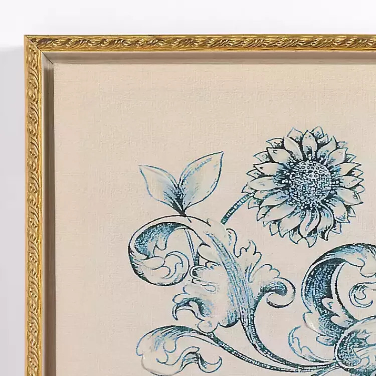Navy Floral Framed Canvas Art Prints, Set of 3>Kirklands Home Shop