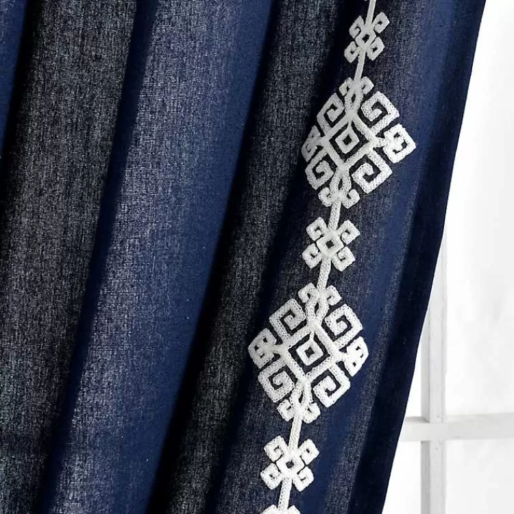 navy_geometric_border_curtain_panel__in_4.webp Navy Geometric Border Curtain Panel, 84 in.>Kirklands Home Clearance