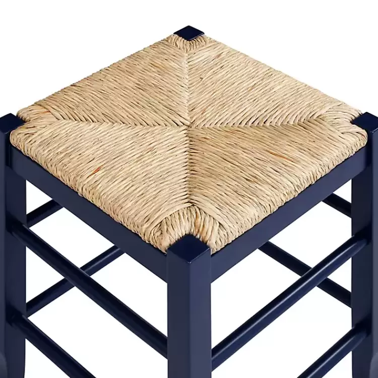 navy_handwoven_square_wooden_counter_stool_2.webp Navy Handwoven Square Wooden Counter Stool>Kirklands Home Best
