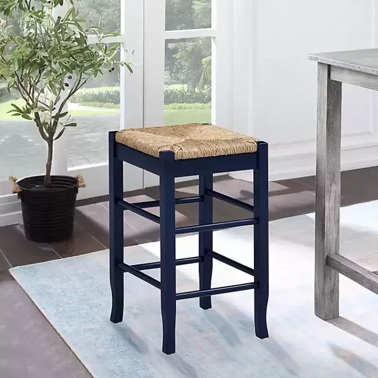 navy_handwoven_square_wooden_counter_stool_4.webp Navy Handwoven Square Wooden Counter Stool>Kirklands Home Best
