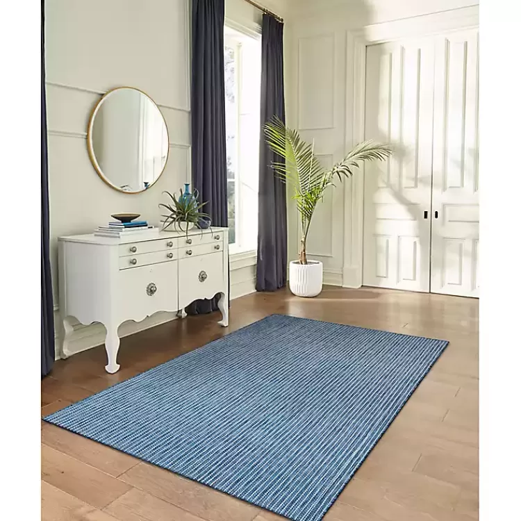 Navy Intertwine Indoor/Outdoor Area Rug, 7x9>Kirklands Home Clearance