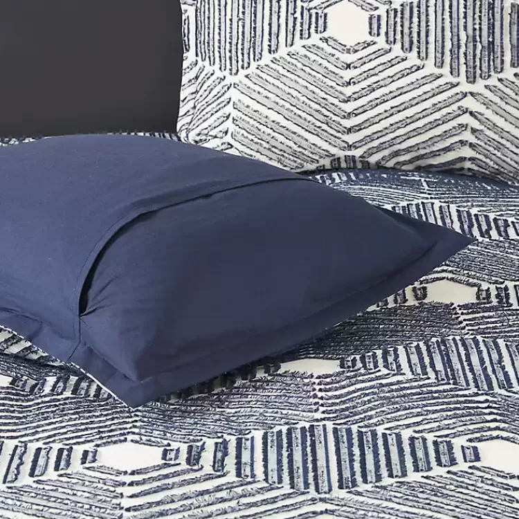 navy_jacquard_pc_california_king_comforter_set_3.webp Navy Jacquard 3-pc. California King Comforter Set>Kirklands Home Online