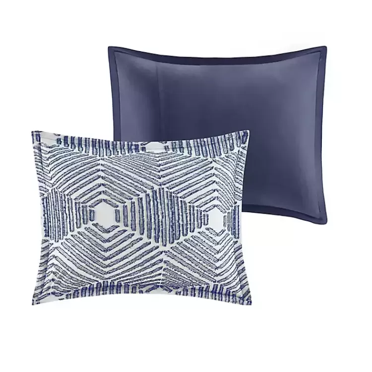 navy_jacquard_pc_california_king_comforter_set_4.webp Navy Jacquard 3-pc. California King Comforter Set>Kirklands Home Online