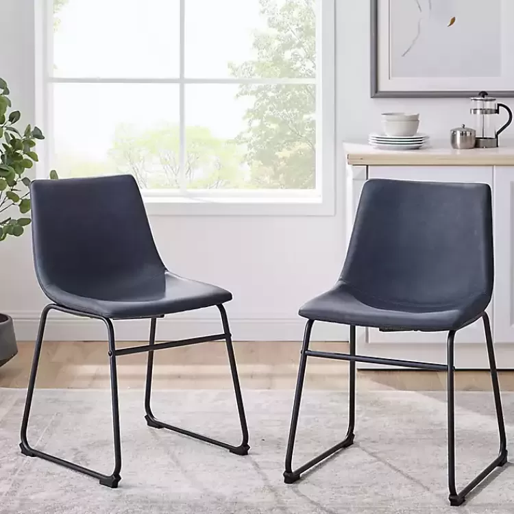 navy_leather_industrial_dining_chairs_set_of__2.webp Navy Leather Industrial Dining Chairs, Set of 2>Kirklands Home Store