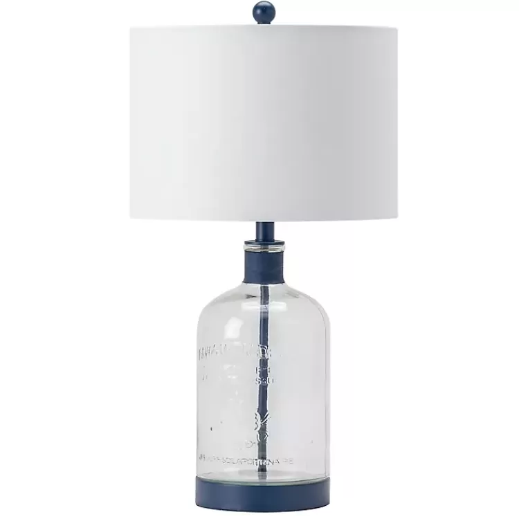 Navy Metal and Glass Jar Table Lamp>Kirklands Home Flash Sale