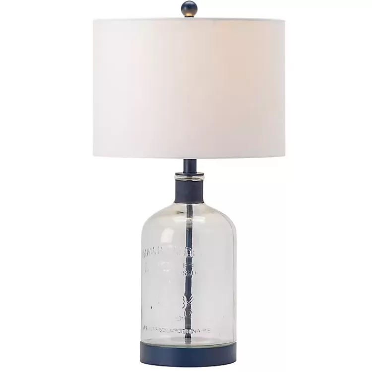 Navy Metal and Glass Jar Table Lamp>Kirklands Home Flash Sale