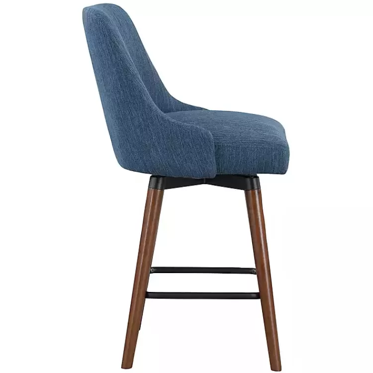 navy_midcentury_modern_swivel_counter_stool_2.webp Navy Mid-Century Modern Swivel Counter Stool>Kirklands Home Outlet