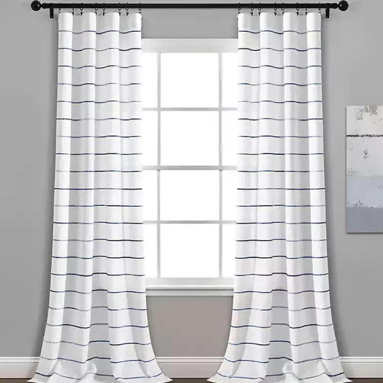 Navy Ombre Stripe Curtain Panel Set, 95 in.>Kirklands Home Cheap