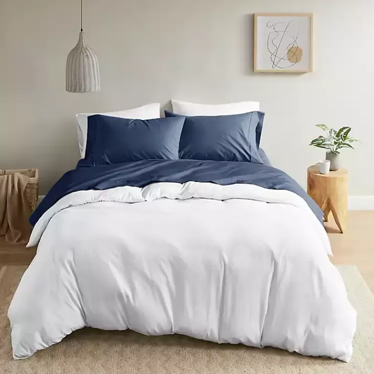 navy_peached_percale_pc_king_sheet_set_3.webp Navy Peached Percale 4-pc. King Sheet Set>Kirklands Home New