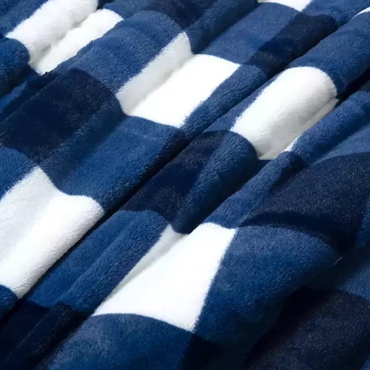 navy_plaid_faux_fur_pc_fullqueen_comforter_set_3.webp Navy Plaid Faux Fur 3-pc. Full/Queen Comforter Set>Kirklands Home Clearance