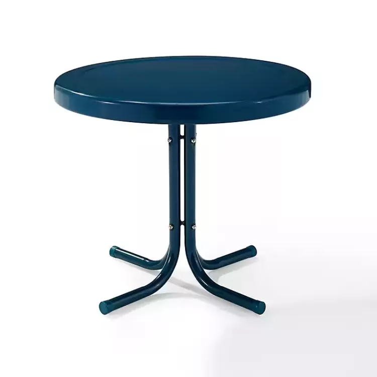 Navy Retro Metal Outdoor Side Table>Kirklands Home Hot