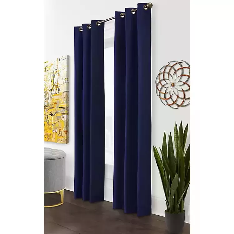 Navy Room Darkening Curtain Panel Set, 84 in.>Kirklands Home Store
