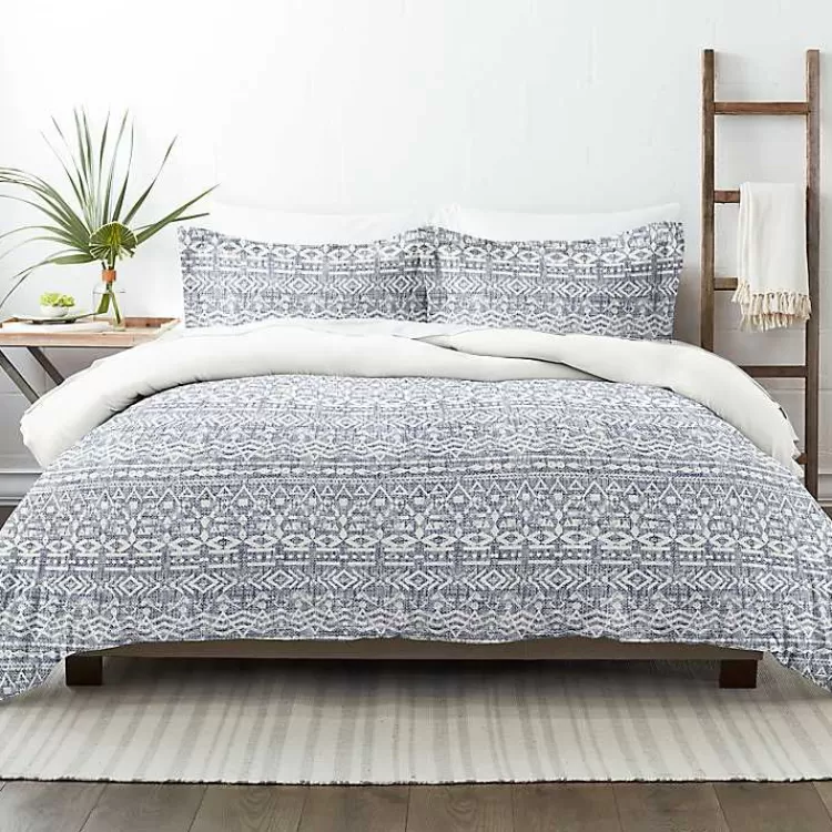 Navy Rustic Modern 2-pc. Twin Duvet Cover Set>Kirklands Home Flash Sale