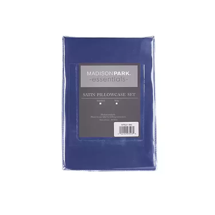 Navy Satin Standard 2-pc. Pillow Case Set>Kirklands Home Discount