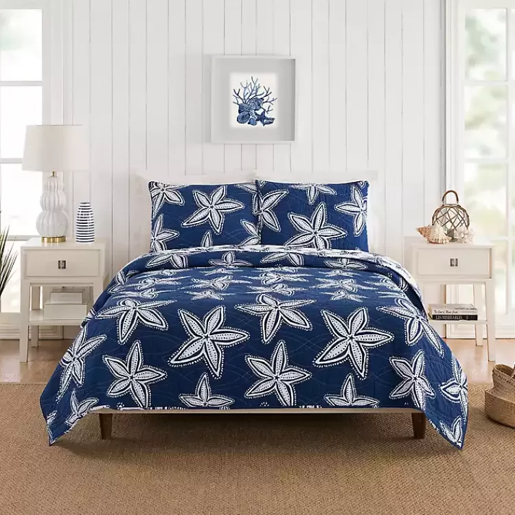 Navy Sea Star 2-pc. Twin Quilt Set>Kirklands Home Outlet