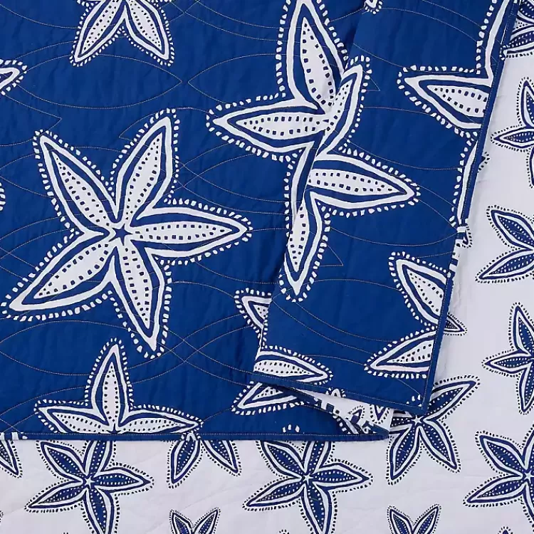 navy_sea_star_pc_twin_quilt_set_5.webp Navy Sea Star 2-pc. Twin Quilt Set>Kirklands Home Outlet