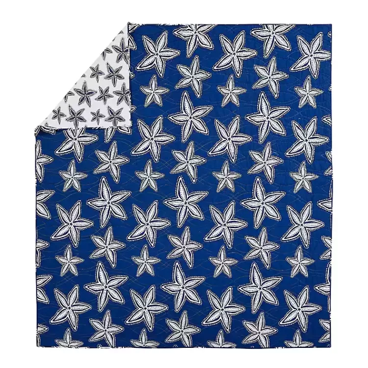navy_sea_star_pc_twin_quilt_set_6.webp Navy Sea Star 2-pc. Twin Quilt Set>Kirklands Home Outlet