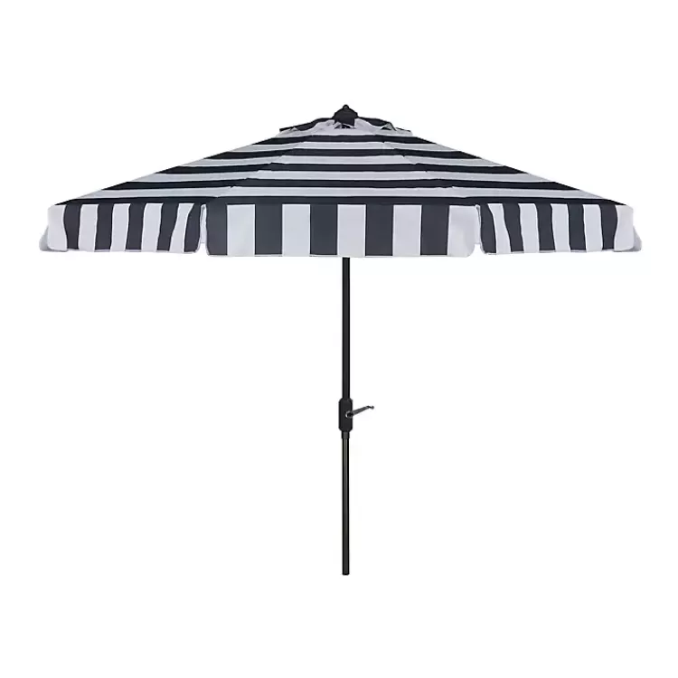 Navy Stripe Auto Tilt 9 ft. Outdoor Umbrella>Kirklands Home Clearance