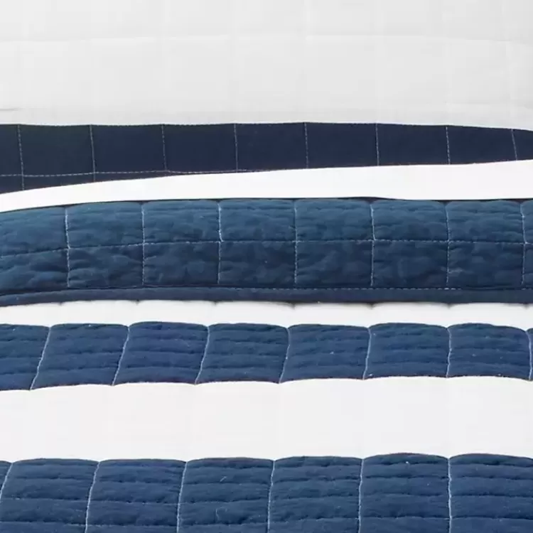navy_stripe_pc_fullqueen_quilt_set_3.webp Navy Stripe 3-pc. Full/Queen Quilt Set>Kirklands Home Online