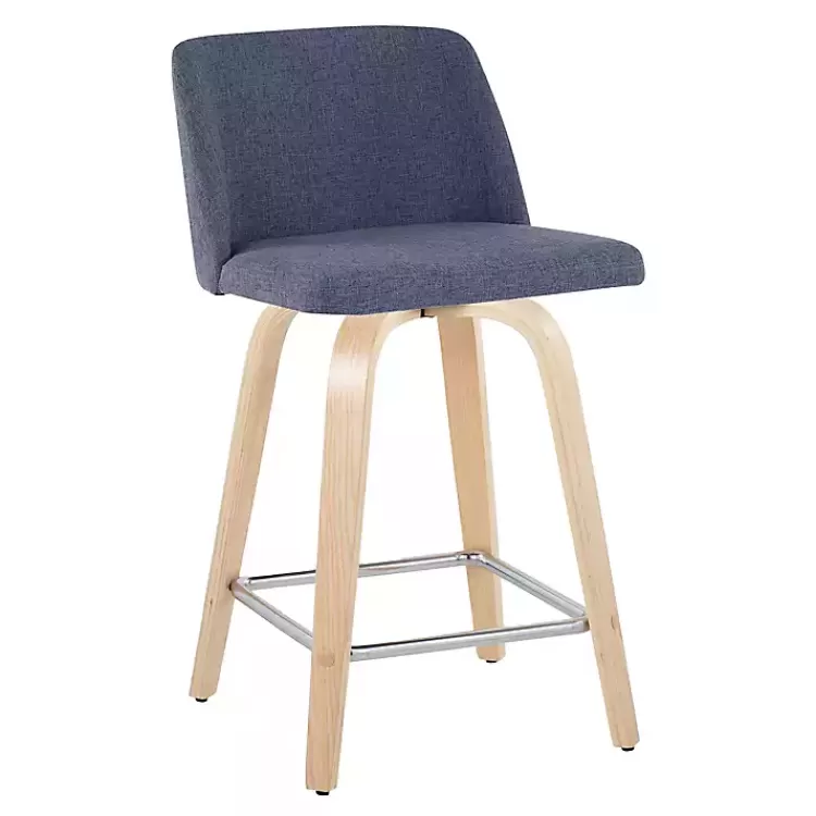 Navy Torino Upholstered Counter Stools, Set of 2>Kirklands Home Sale