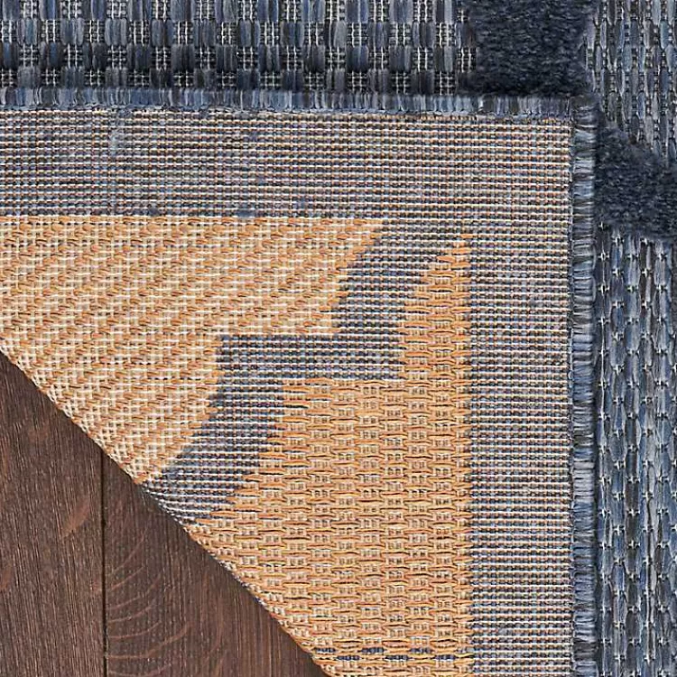 Navy Trellis Indoor/Outdoor Area Rug, 6x9>Kirklands Home Hot