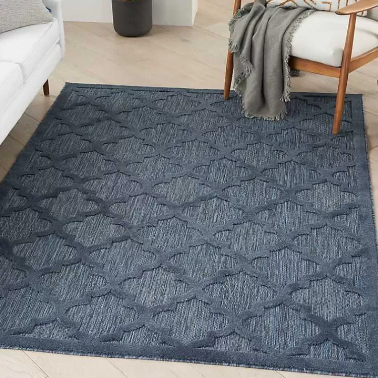 navy_trellis_indooroutdoor_area_rug_x_4-1.webp Navy Trellis Indoor/Outdoor Area Rug, 5x7>Kirklands Home Best