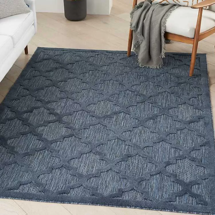 navy_trellis_indooroutdoor_area_rug_x_4.webp Navy Trellis Indoor/Outdoor Area Rug, 6x9>Kirklands Home Hot