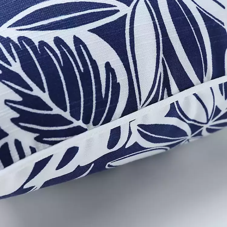 Navy Tropical Foliage 2-pc. Outdoor Pillows>Kirklands Home Best Sale