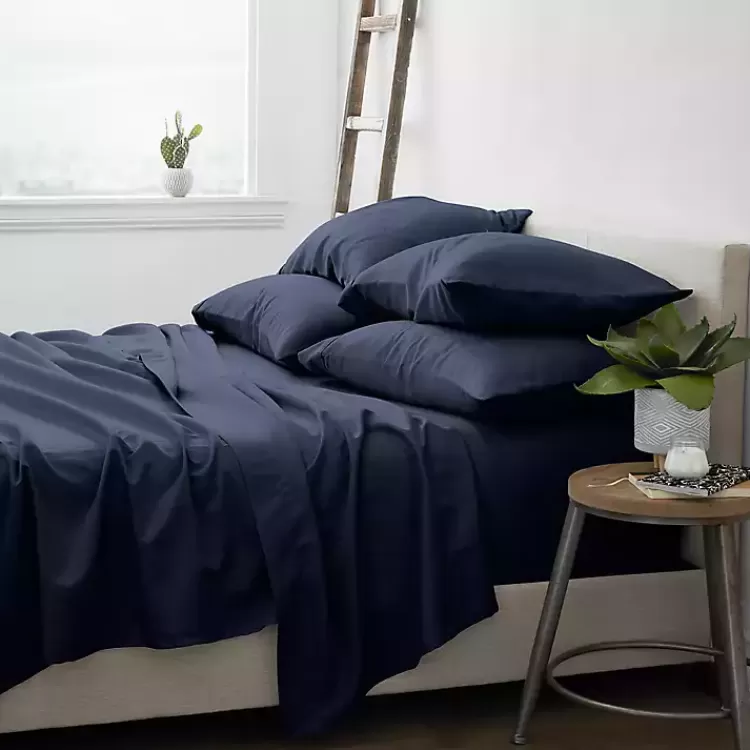Navy Ultra Soft 6-pc. California King Sheet Set>Kirklands Home Cheap