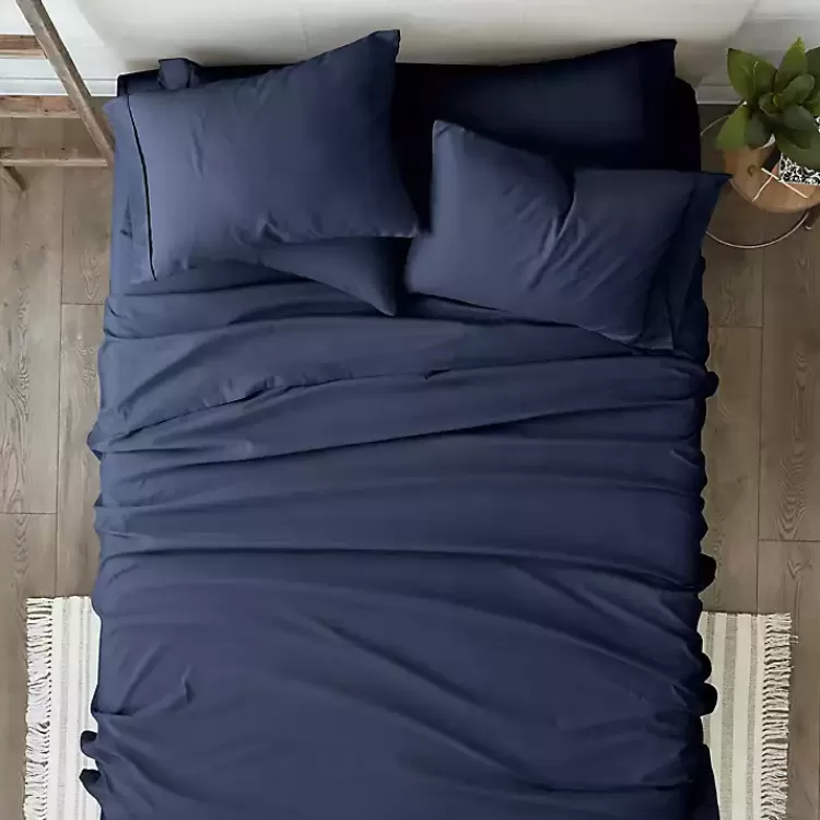 navy_ultra_soft_pc_queen_sheet_set_2.webp Navy Ultra Soft 6-pc. Queen Sheet Set>Kirklands Home Cheap