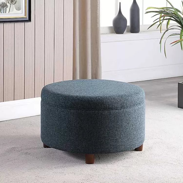 navy_upholstered_round_storage_ottoman_7.webp Navy Upholstered Round Storage Ottoman>Kirklands Home Fashion