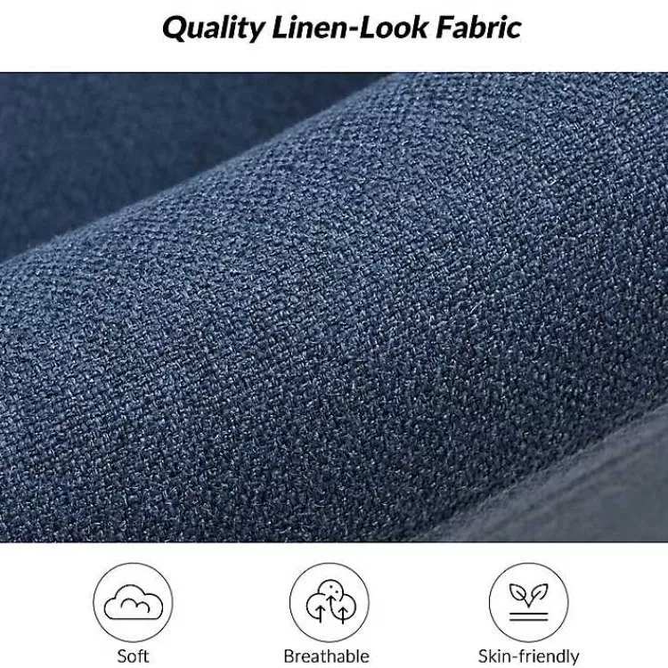 navy_upholstered_vasser_slipcover_swivel_chair_3.webp Navy Upholstered Vasser Slipcover Swivel Chair>Kirklands Home Clearance