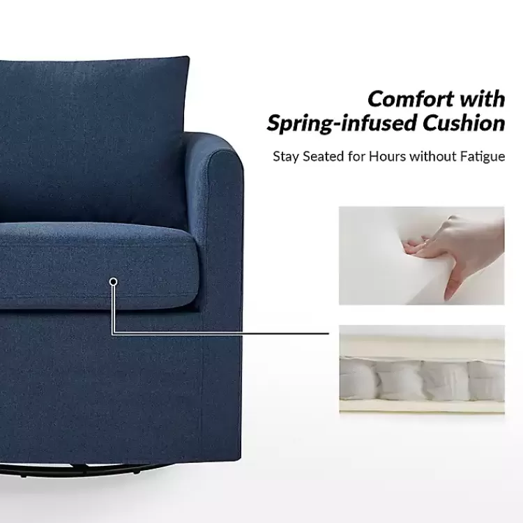 navy_upholstered_vasser_slipcover_swivel_chair_4.webp Navy Upholstered Vasser Slipcover Swivel Chair>Kirklands Home Clearance