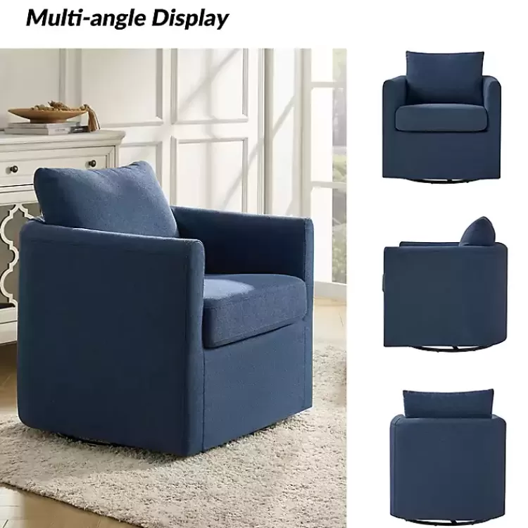 navy_upholstered_vasser_slipcover_swivel_chair_6.webp Navy Upholstered Vasser Slipcover Swivel Chair>Kirklands Home Clearance